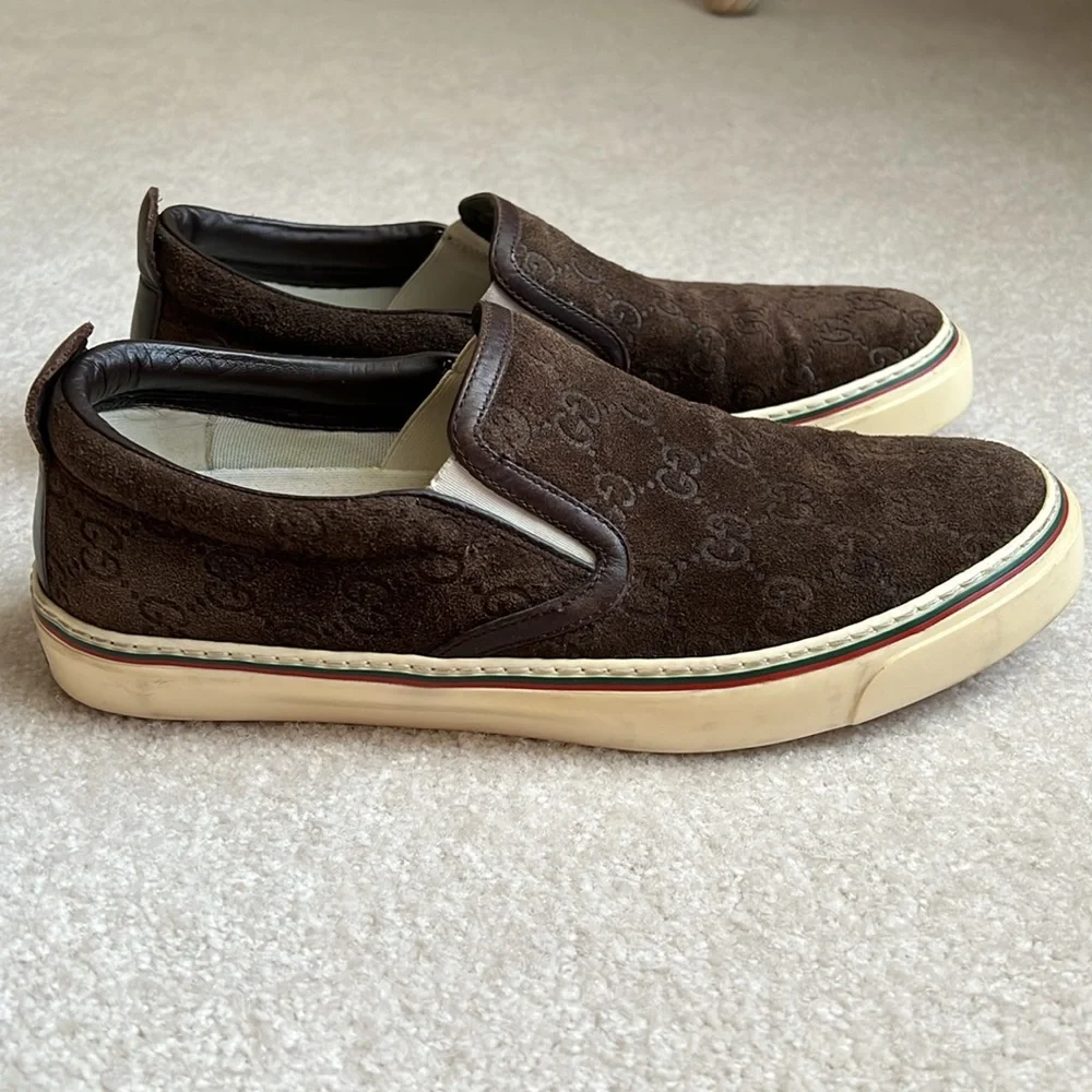 Gucci Men’s Monogram GG Slip-on Sneaker 7.5 - Picture 4 of 10
